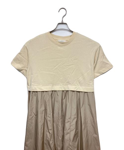 PLUS OTOHA（プラス オトハ）PLUS OTOHA (プラス オトハ) 半袖ワンピース ベージュ サイズ:02の古着・服飾アイテム