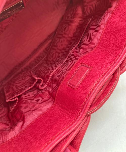 Salvatore Ferragamo（サルヴァトーレ フェラガモ）Salvatore Ferragamo (サルヴァトーレ フェラガモ) ヴェラリボンハンドバッグ ショッキングピンクの古着・服飾アイテム
