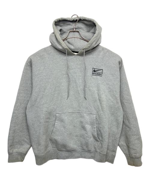 NIKE（ナイキ）NIKE (ナイキ) stussy (ステューシー) FLC Hoodie グレー サイズ:Lの古着・服飾アイテム