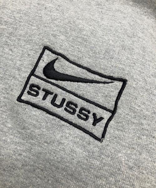 NIKE（ナイキ）NIKE (ナイキ) stussy (ステューシー) FLC Hoodie グレー サイズ:Lの古着・服飾アイテム