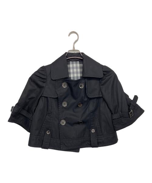 BURBERRY BLUE LABEL（バーバリー ブルー レーベル）BURBERRY BLUE LABEL (バーバリー ブルー レーベル) ショートコート ブラック サイズ:38の古着・服飾アイテム