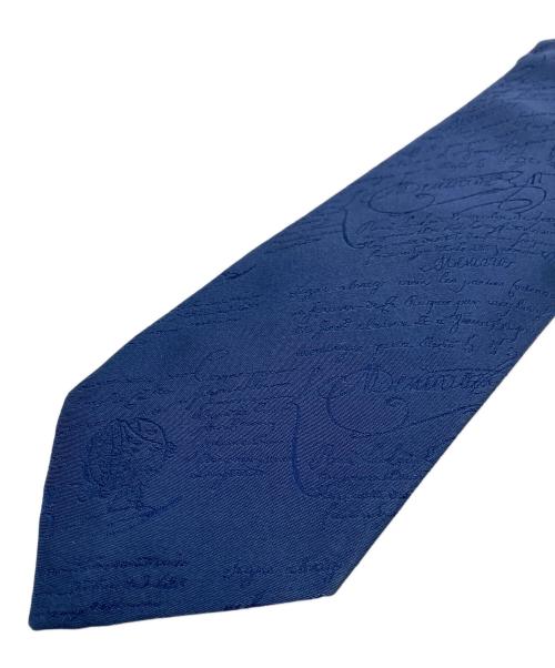 Berluti（ベルルッティ）Berluti (ベルルッティ) カリグラフィ柄 ネクタイ ネイビー サイズ:FREEの古着・服飾アイテム