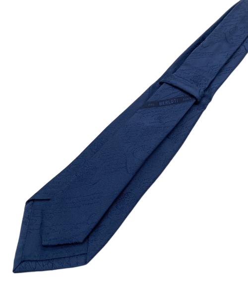Berluti（ベルルッティ）Berluti (ベルルッティ) カリグラフィ柄 ネクタイ ネイビー サイズ:FREEの古着・服飾アイテム