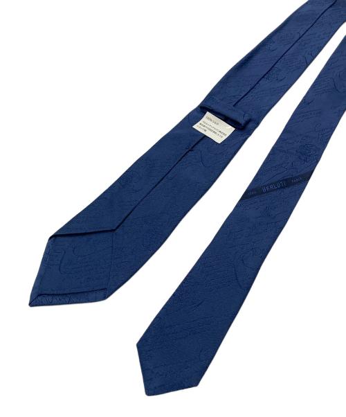 Berluti（ベルルッティ）Berluti (ベルルッティ) カリグラフィ柄 ネクタイ ネイビー サイズ:FREEの古着・服飾アイテム