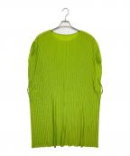 PLEATS PLEASEプリーツプリーズ）の古着「ノースリーブ・キャミソールワンピース」｜黄緑