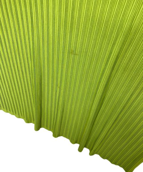 PLEATS PLEASE（プリーツプリーズ）PLEATS PLEASE (プリーツプリーズ) ノースリーブ・キャミソールワンピース 黄緑 サイズ:3の古着・服飾アイテム