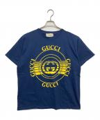 GUCCIグッチ）の古着「Disc Print Oversized Tee」｜ネイビー