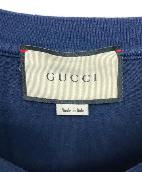 GUCCI（グッチ）GUCCI (グッチ) Disc Print Oversized Tee ネイビー サイズ:Lの古着・服飾アイテム
