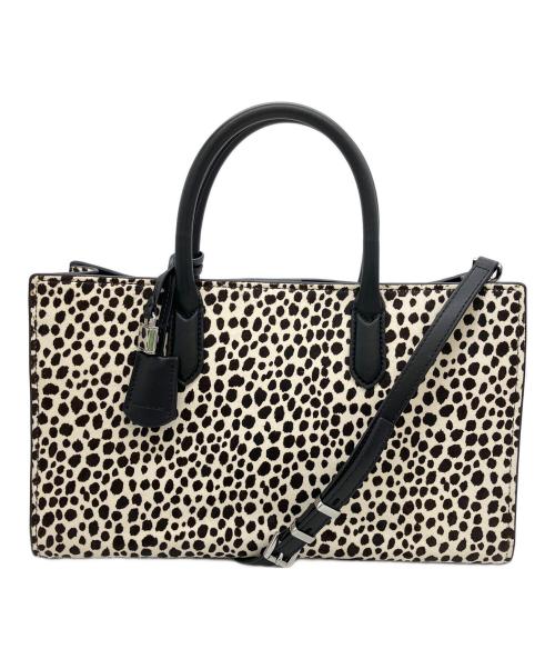 MICHAEL KORS（マイケル・コース）MICHAEL KORS (マイケル・コース) 2WAYバッグ アイボリー×ブラックの古着・服飾アイテム