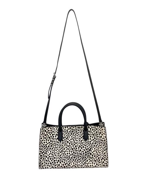 MICHAEL KORS（マイケル・コース）MICHAEL KORS (マイケル・コース) 2WAYバッグ アイボリー×ブラックの古着・服飾アイテム
