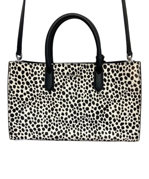 MICHAEL KORS（マイケル・コース）MICHAEL KORS (マイケル・コース) 2WAYバッグ アイボリー×ブラックの古着・服飾アイテム