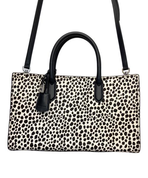 MICHAEL KORS（マイケル・コース）MICHAEL KORS (マイケル・コース) 2WAYバッグ アイボリー×ブラックの古着・服飾アイテム