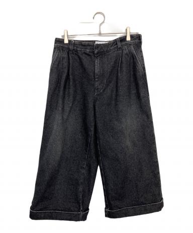 中古・古着通販】LOEWE (ロエベ) クロップドワイドデニムパンツ