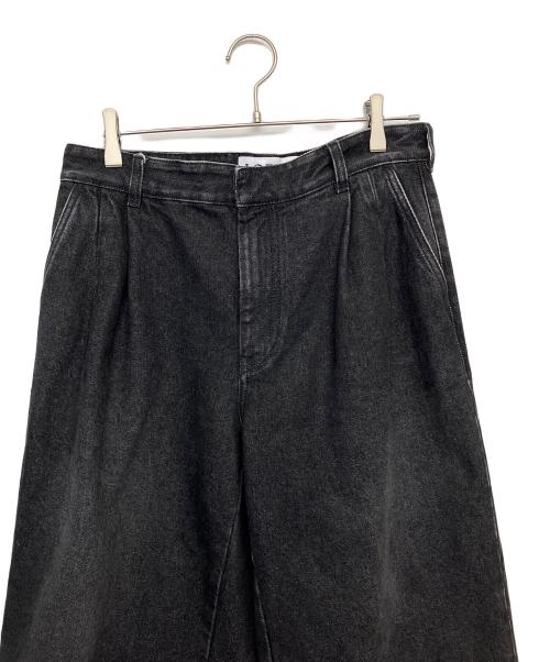 LOEWE（ロエベ）LOEWE (ロエベ) クロップドワイドデニムパンツ ブラック サイズ:46の古着・服飾アイテム