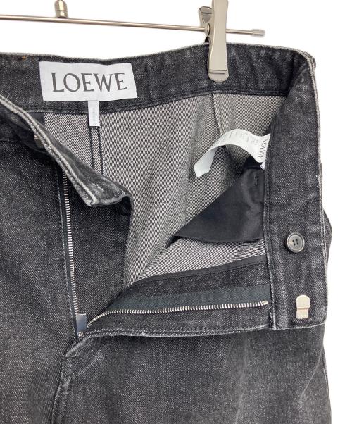 LOEWE（ロエベ）LOEWE (ロエベ) クロップドワイドデニムパンツ ブラック サイズ:46の古着・服飾アイテム
