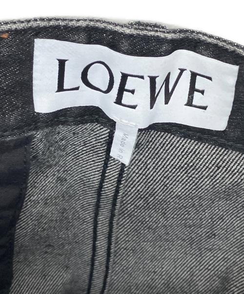 LOEWE（ロエベ）LOEWE (ロエベ) クロップドワイドデニムパンツ ブラック サイズ:46の古着・服飾アイテム