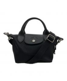 LONGCHAMP（ロンシャン）の古着「ル プリアージュ® エナジー XS トップハンドルバッグ」｜ブラック
