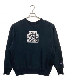 Champion REVERSE WEAVE×THE BLACK EYE PATCH（チャンピオン リバース ウィーブ×ブラックアイパッチ）の古着「C8-C028C　スウェット」｜ブラック