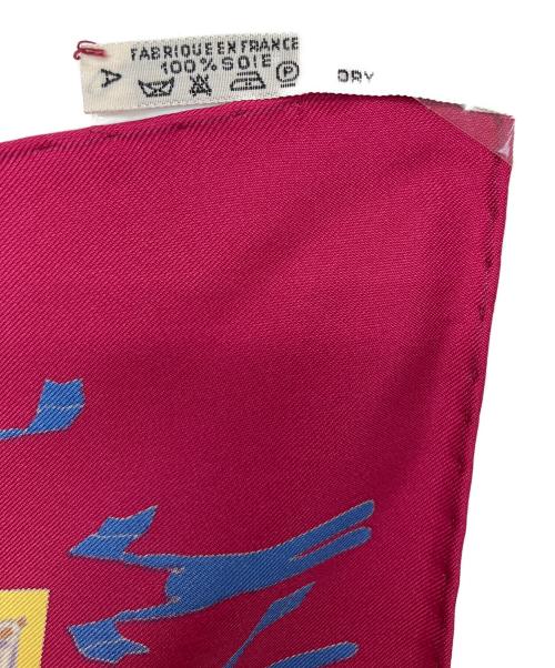 HERMES（エルメス）HERMES (エルメス) ヨット柄　スカーフ パープルの古着・服飾アイテム