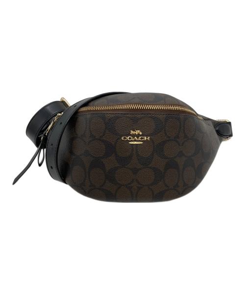 COACH（コーチ）COACH (コーチ) シグネチャー ボディバッグ ブラウンの古着・服飾アイテム