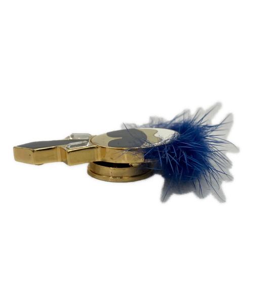 FENDI（フェンディ）FENDI (フェンディ) カールラガーフェルド メタル ミンク ゴールド カフス サイズ:表記なしの古着・服飾アイテム
