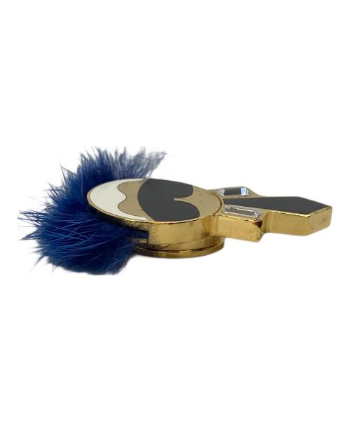 FENDI（フェンディ）FENDI (フェンディ) カールラガーフェルド メタル ミンク ゴールド カフス サイズ:表記なしの古着・服飾アイテム