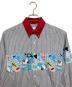 PRADA (プラダ) 2018SS COMIC STRIPE L/S SHIRT　長袖シャツ ネイビー×レッド サイズ:L：22000円