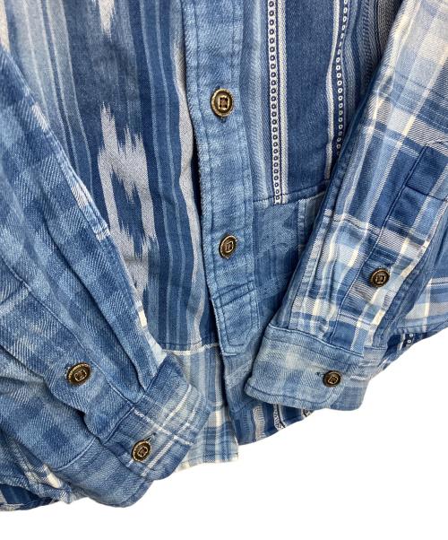 POLO RALPH LAUREN（ポロ・ラルフローレン）POLO RALPH LAUREN (ポロ・ラルフローレン) パッチワークデニムシャツ ネイビー サイズ:Mの古着・服飾アイテム