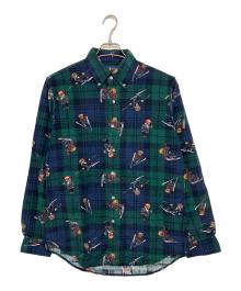 POLO RALPH LAUREN（ポロ・ラルフローレン）の古着「長袖シャツ ポロベア」｜グリーン