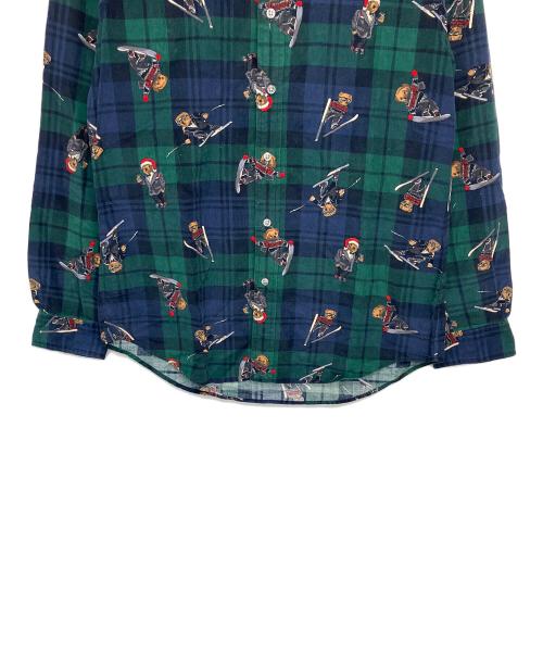 POLO RALPH LAUREN（ポロ・ラルフローレン）POLO RALPH LAUREN (ポロ・ラルフローレン) 長袖シャツ ポロベア グリーン サイズ:Mの古着・服飾アイテム