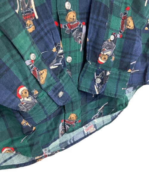 POLO RALPH LAUREN（ポロ・ラルフローレン）POLO RALPH LAUREN (ポロ・ラルフローレン) 長袖シャツ ポロベア グリーン サイズ:Mの古着・服飾アイテム