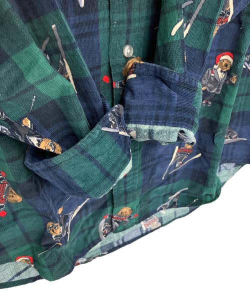 POLO RALPH LAUREN（ポロ・ラルフローレン）POLO RALPH LAUREN (ポロ・ラルフローレン) 長袖シャツ ポロベア グリーン サイズ:Mの古着・服飾アイテム