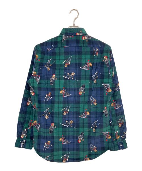POLO RALPH LAUREN（ポロ・ラルフローレン）POLO RALPH LAUREN (ポロ・ラルフローレン) 長袖シャツ ポロベア グリーン サイズ:Mの古着・服飾アイテム