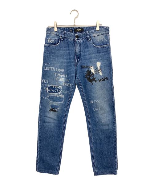 FENDI（フェンディ）FENDI (フェンディ) デニムパンツ ネイビー サイズ: 83.5cm (W33)の古着・服飾アイテム