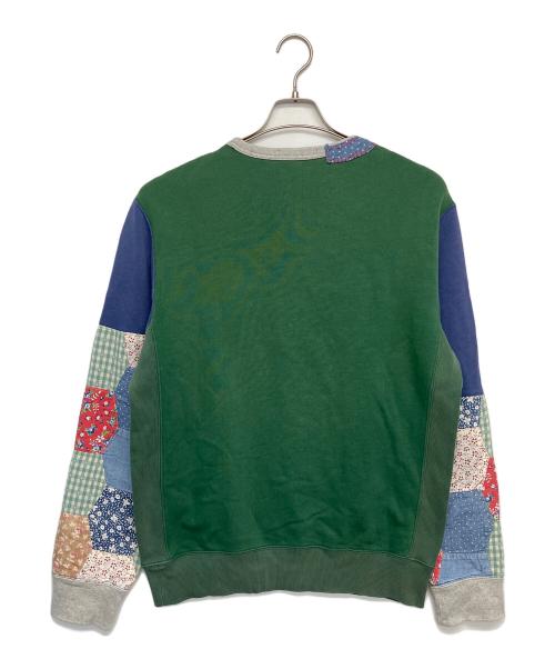 POLO RALPH LAUREN（ポロ・ラルフローレン）POLO RALPH LAUREN (ポロ・ラルフローレン) 星条旗パッチワークスウェット グリーン サイズ:Mの古着・服飾アイテム