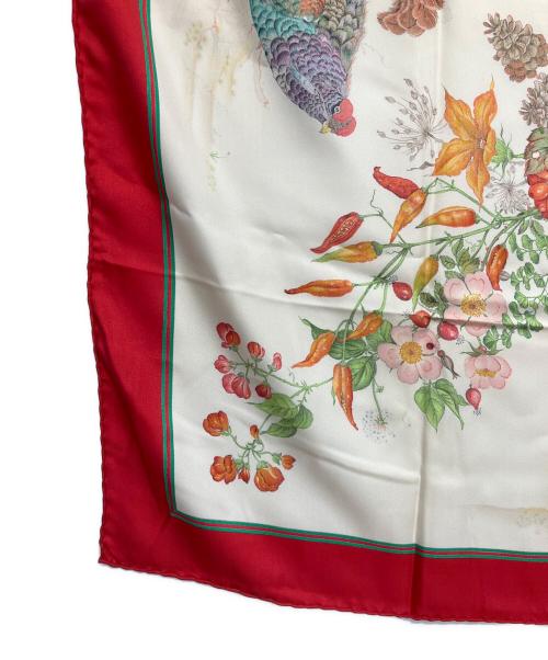 GUCCI（グッチ）GUCCI (グッチ) シルクスカーフ レッドの古着・服飾アイテム