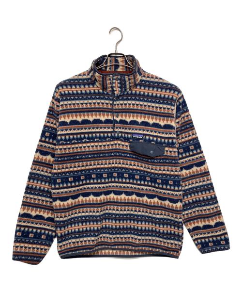 Patagonia（パタゴニア）Patagonia (パタゴニア) ライトウェイトシンチラスナップT プルオーバー アイボリー×ネイビー サイズ:Mの古着・服飾アイテム