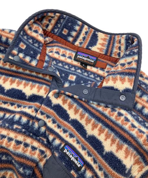 Patagonia（パタゴニア）Patagonia (パタゴニア) ライトウェイトシンチラスナップT プルオーバー アイボリー×ネイビー サイズ:Mの古着・服飾アイテム