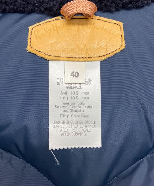 Rocky Mountain FeatherBed（ロッキーマウンテンフェザーベッド）Rocky Mountain Featherbed (ロッキーマウンテンフェザーベッド) ダウンベスト ネイビー サイズ:Lの古着・服飾アイテム