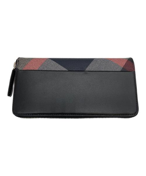 BLACK LABEL CRESTBRIDGE（ブラックレーベル クレストブリッジ）BLACK LABEL CRESTBRIDGE (ブラックレーベル クレストブリッジ) 長財布 ブラック×ホワイトの古着・服飾アイテム