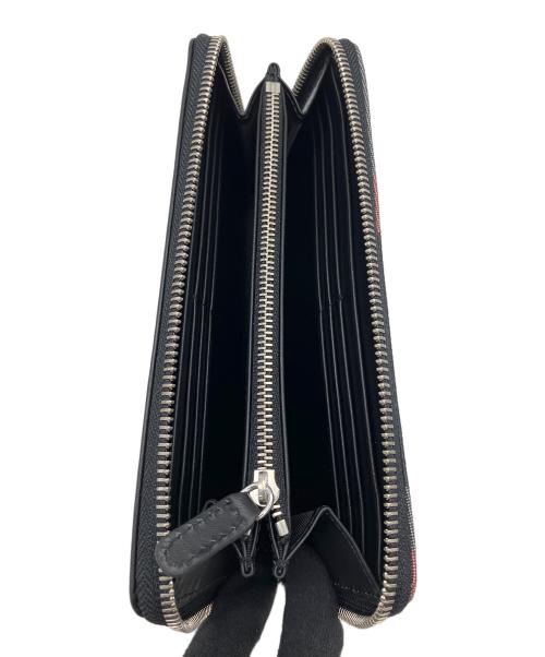 BLACK LABEL CRESTBRIDGE（ブラックレーベル クレストブリッジ）BLACK LABEL CRESTBRIDGE (ブラックレーベル クレストブリッジ) 長財布 ブラック×ホワイトの古着・服飾アイテム