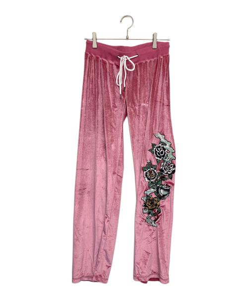 TRAVS（トラビス）TRAVS (トラビス) Ed Hardy (エド ハーディー) ベロアセットアップ ピンク サイズ:Lの古着・服飾アイテム