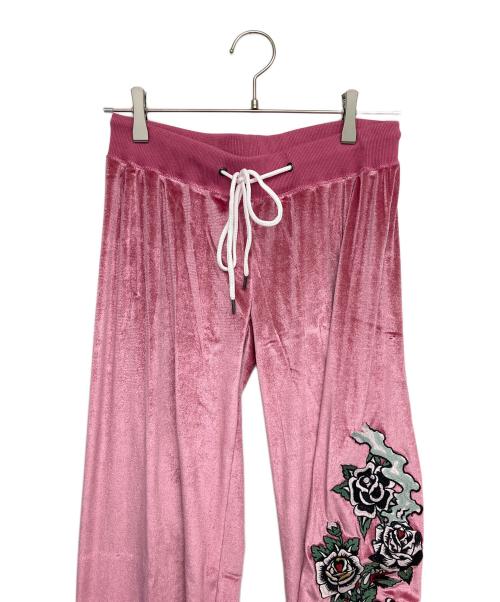 TRAVS（トラビス）TRAVS (トラビス) Ed Hardy (エド ハーディー) ベロアセットアップ ピンク サイズ:Lの古着・服飾アイテム