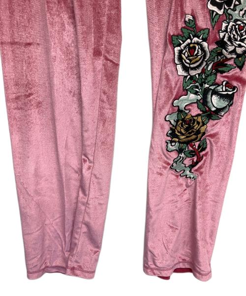 TRAVS（トラビス）TRAVS (トラビス) Ed Hardy (エド ハーディー) ベロアセットアップ ピンク サイズ:Lの古着・服飾アイテム