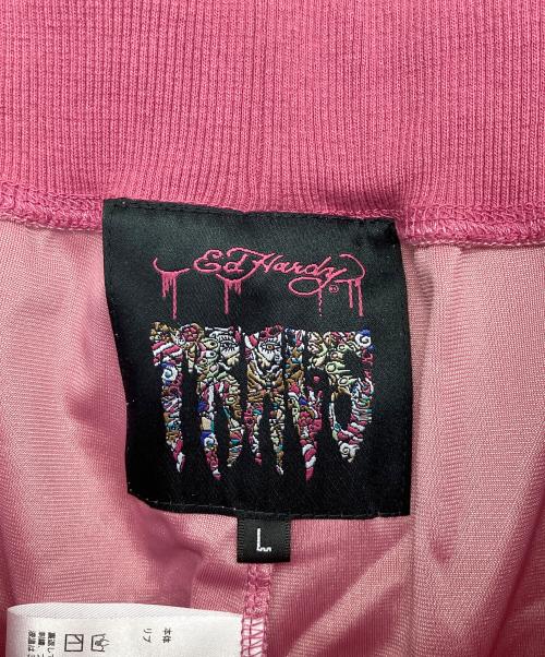 TRAVS（トラビス）TRAVS (トラビス) Ed Hardy (エド ハーディー) ベロアセットアップ ピンク サイズ:Lの古着・服飾アイテム