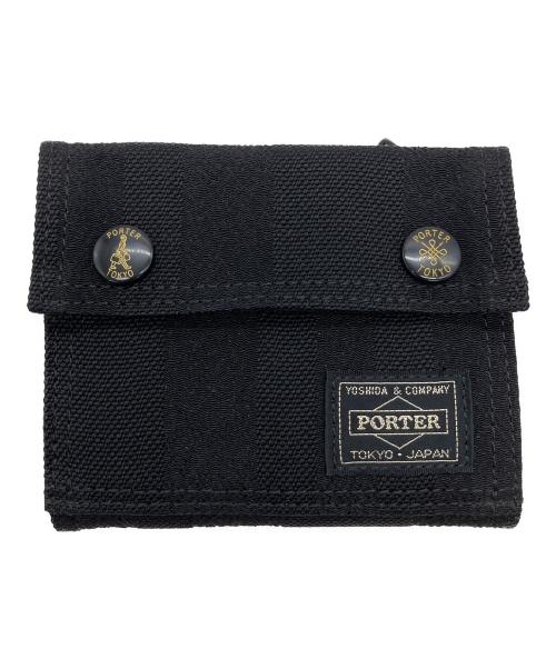 PORTER（ポーター）PORTER (ポーター) タンゴ 2つ折り財布 ブラックの古着・服飾アイテム