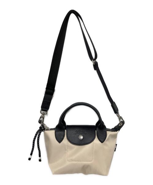 LONGCHAMP（ロンシャン）LONGCHAMP (ロンシャン) 2WAYバッグ ベージュ×ブラックの古着・服飾アイテム