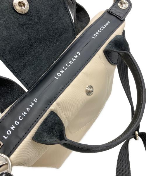 LONGCHAMP（ロンシャン）LONGCHAMP (ロンシャン) 2WAYバッグ ベージュ×ブラックの古着・服飾アイテム