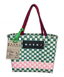 MARNI（マルニ）の古着「カゴバッグ」｜グリーン×ピンク