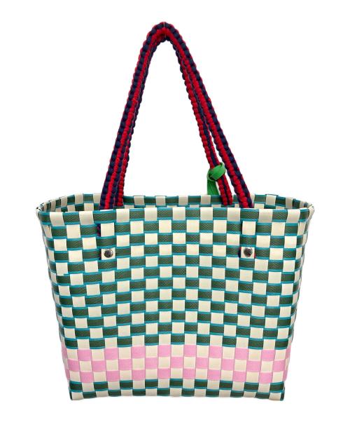 MARNI（マルニ）MARNI (マルニ) カゴバッグ グリーン×ピンクの古着・服飾アイテム